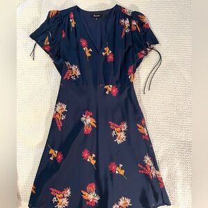 Madewell Blue Floral Mini Dress - Size 4